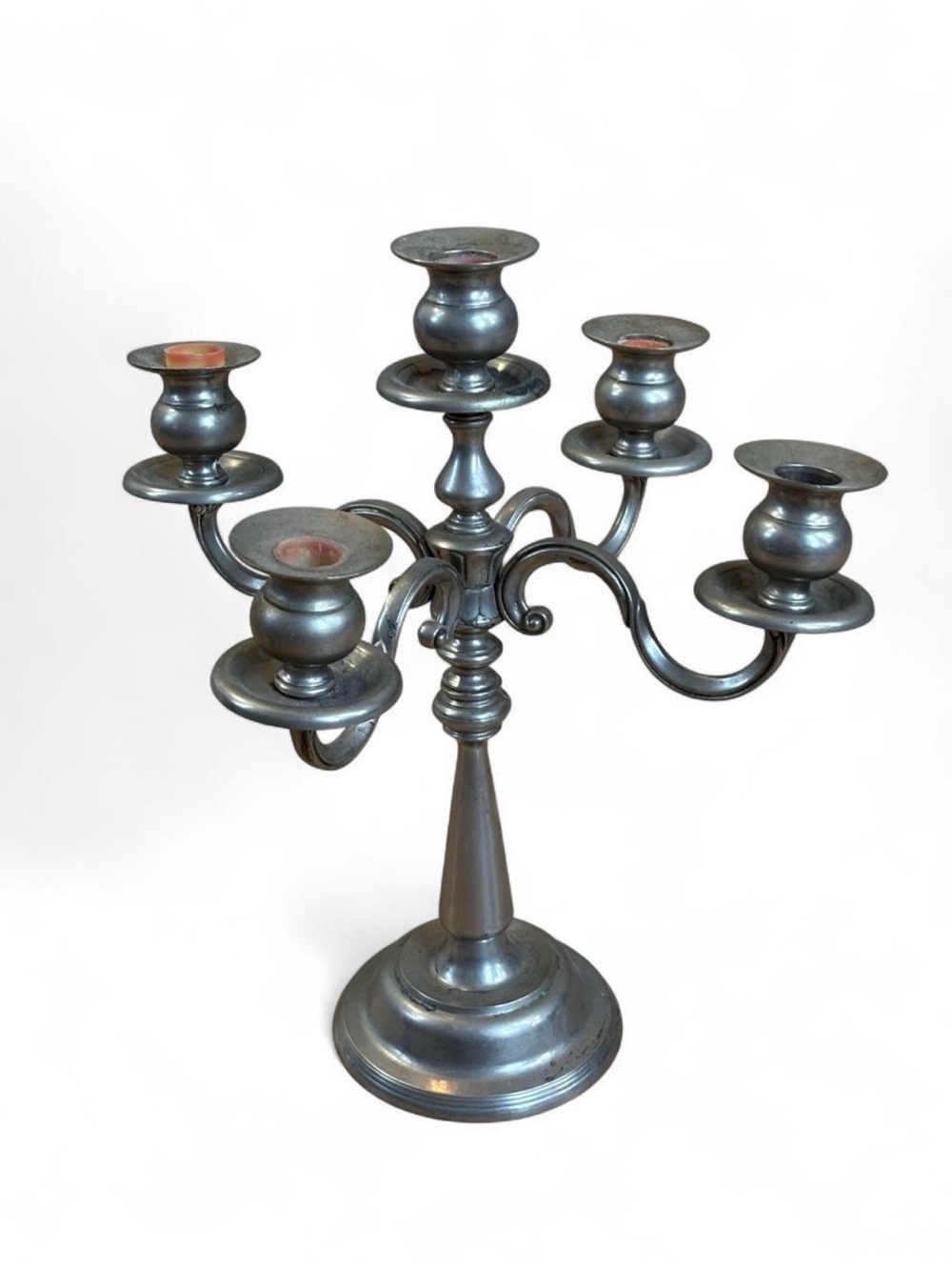 Classic Metal 5-Arm Candelabra - Silver
